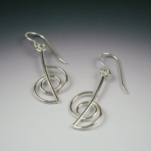 Abstract silver earrings