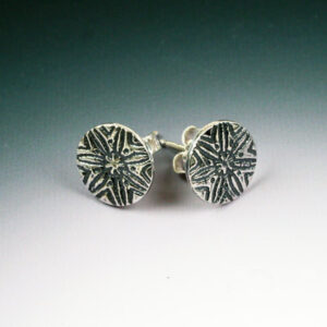 Abstract star circle post earrings